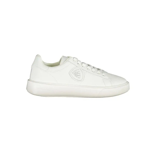 Blauer White Leather Men Sneakers - Sneakers