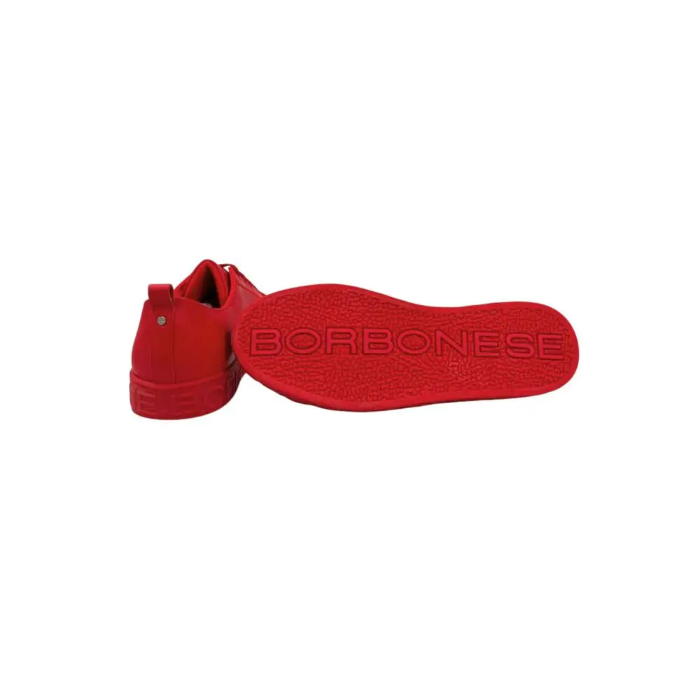 Borbonese red leather sneaker med minimalist design og glat læder