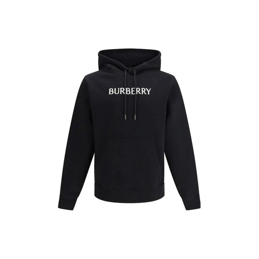 Burberry black cotton sweatshirt med hvid logo