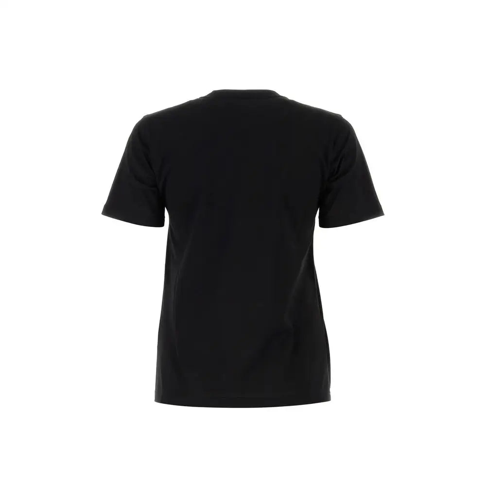Burberry black cotton t-shirt med kortærmet crew neck