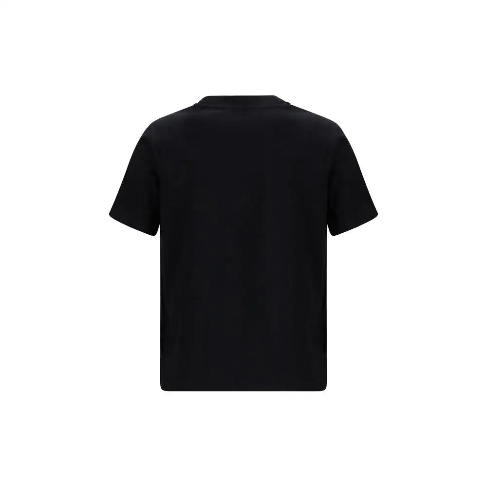 Burberry black cotton t-shirt med kortærmet crew neck