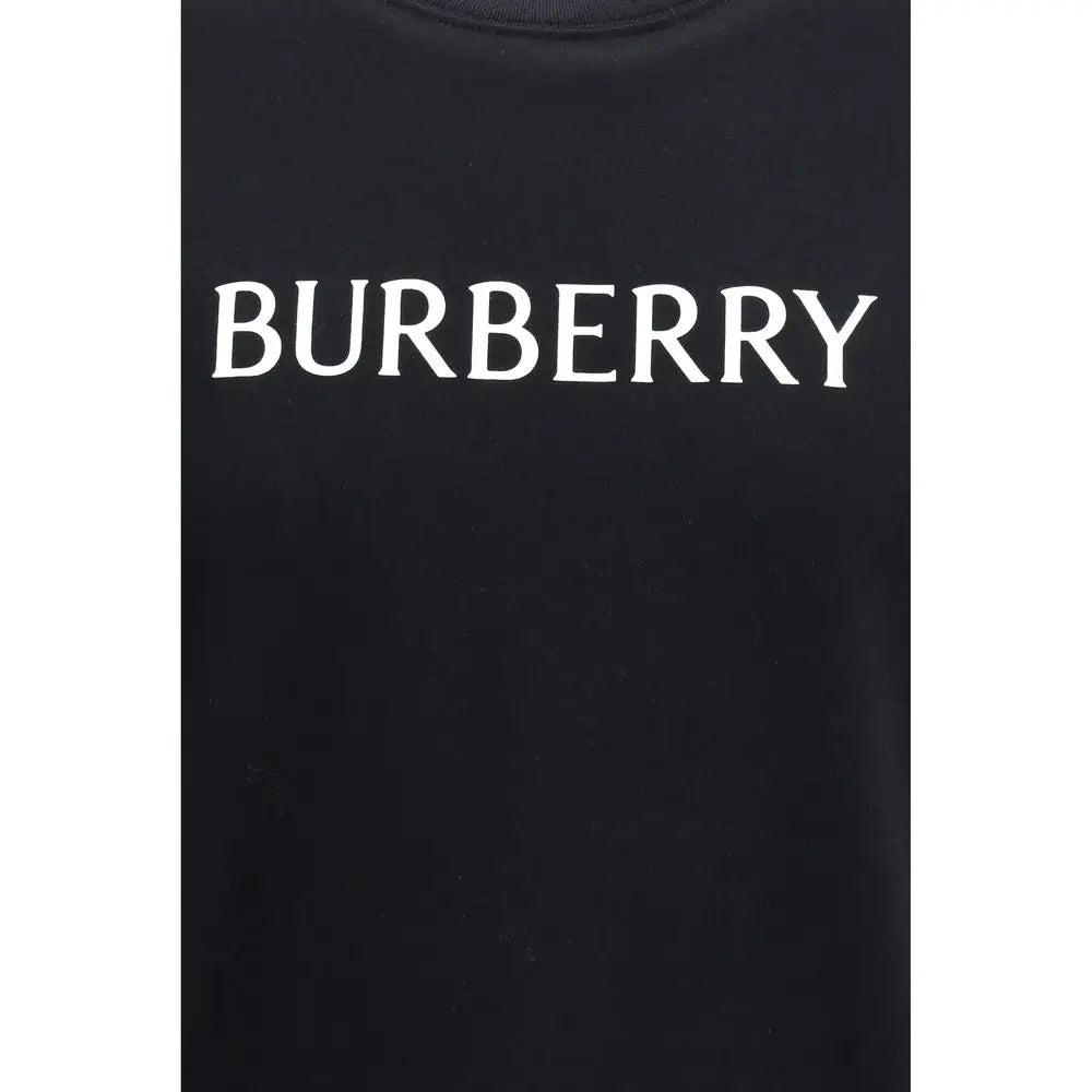 Burberrys sorte bomulds t-shirt i sort bomuld med hvid skrift