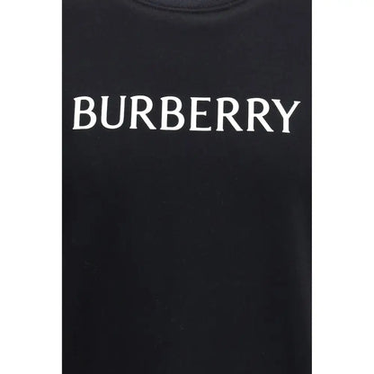 Burberrys sorte bomulds t-shirt i sort bomuld med hvid skrift