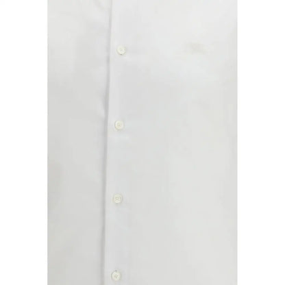 Hvid bomuldsskjorte Burberry med hvide knapper fra outlet mærkevarer