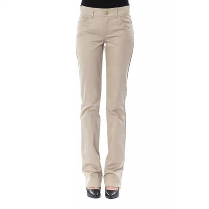 BYBLOS Beige Cotton Women Pant
