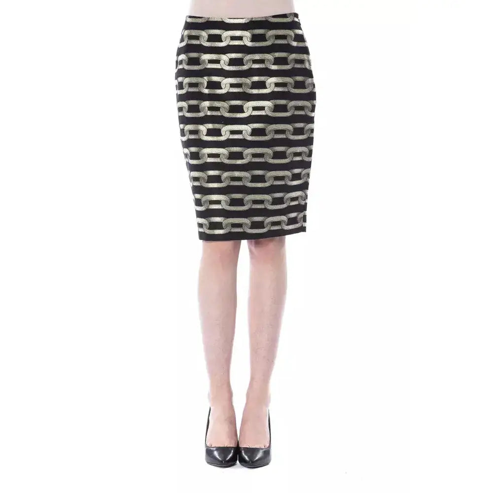 BYBLOS Black Viscose Women Skirt