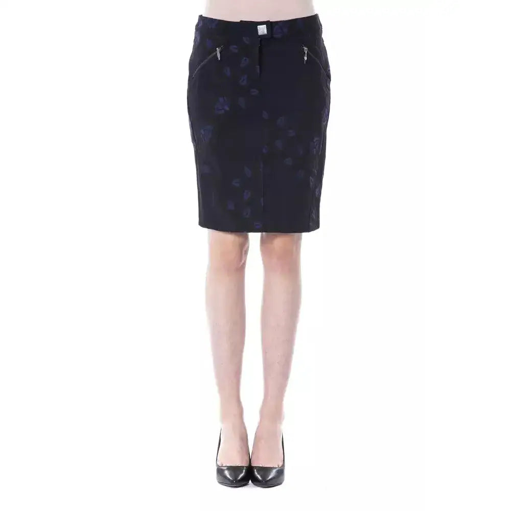 BYBLOS Blue Cotton Women Skirt