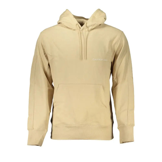 Calvin Klein beige bomuld herresweater med logo og snører