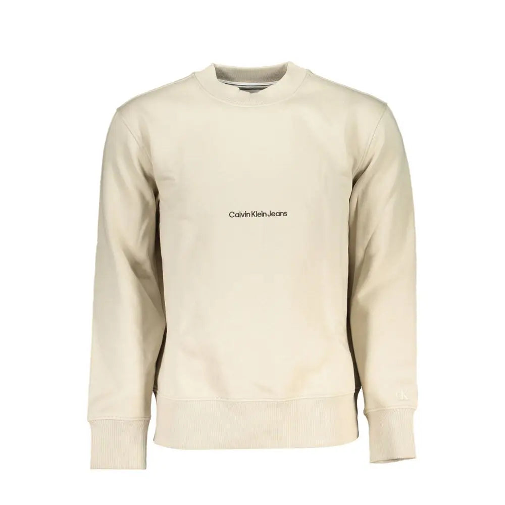 Calvin Klein Beige Cotton Men Sweatshirt - XXL