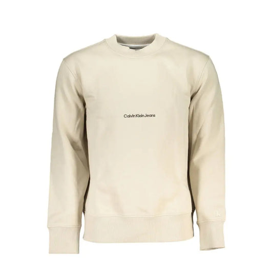 Calvin Klein Beige Cotton Men Sweatshirt - XXL