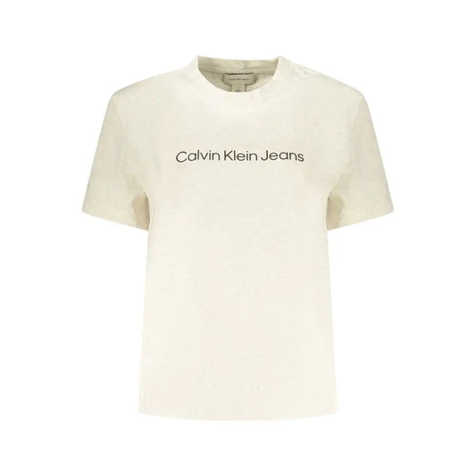 Calvin Klein Beige Cotton Womens T-Shirt