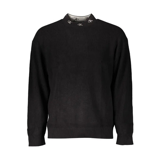 Calvin Klein Black Cotton Men Sweater - Sweaters