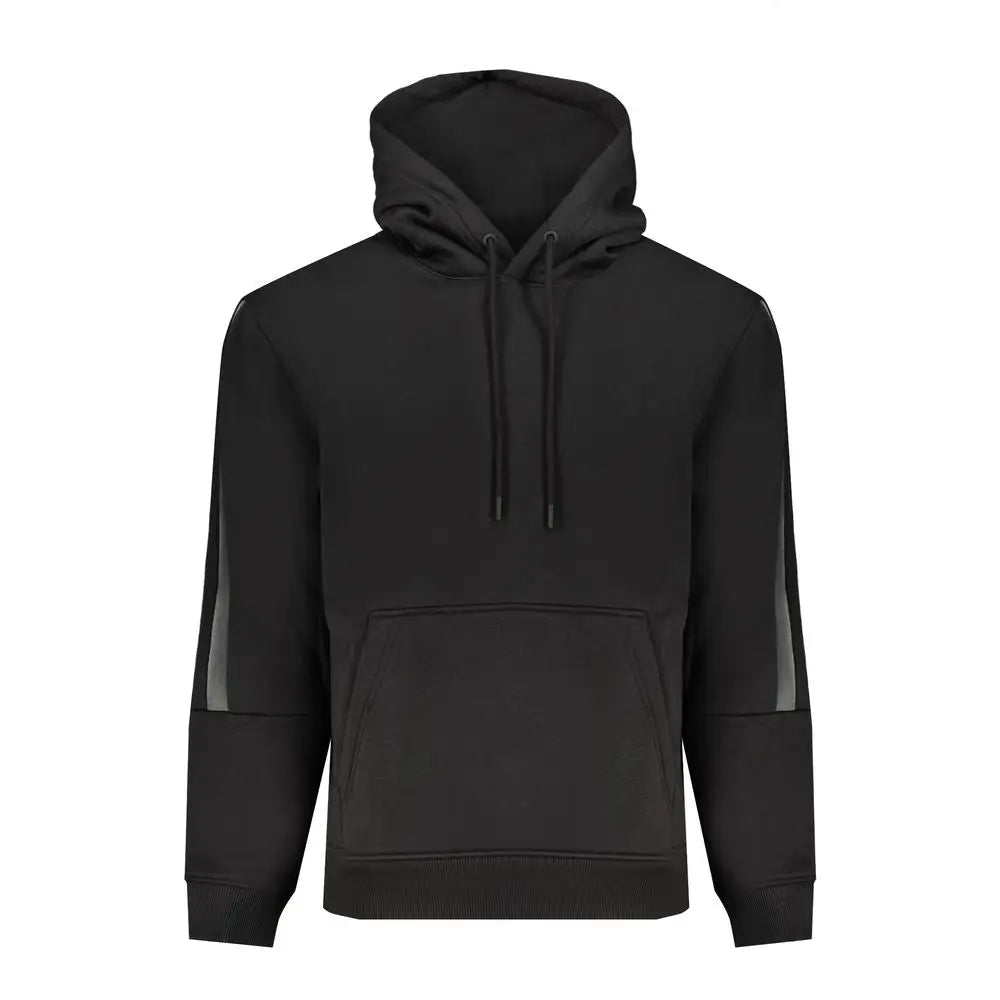 Calvin klein black bomuldssweater med grå paneler og lomme