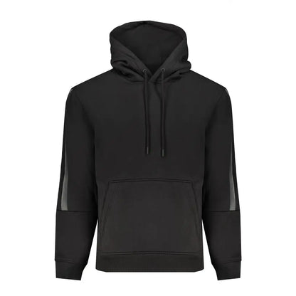 Calvin klein black bomuldssweater med grå paneler og lomme