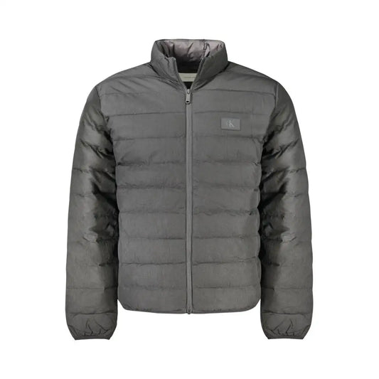 Calvin klein black polyamide quilted puffer jakke med logo
