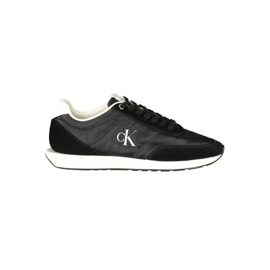 Sorte Calvin Klein polyester sneakers i sort med hvidt logo