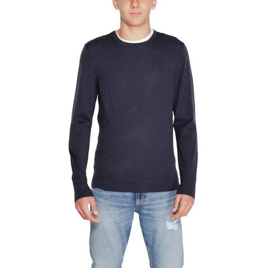 Calvin Klein Blue Recycled Wool Sportswear - IT44/S - Sweaters