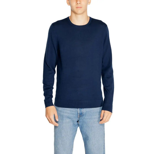 Calvin Klein Blue Recycled Wool Sweatshirt - IT44/S - Sweatshirts