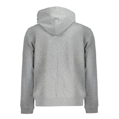 Calvin klein grå sweater i heather gray polyester med ribbet manchetter