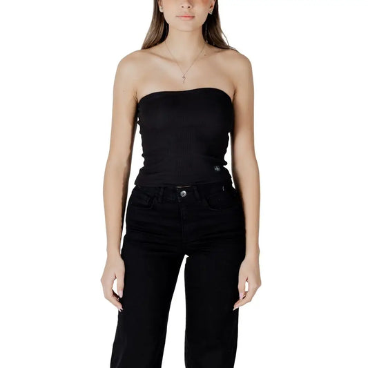 Calvin Klein Jeans Black Recycled Cotton Top