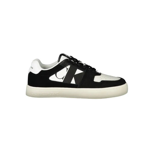 Calvin Klein white leather low-top sneakers with bold CK logo
