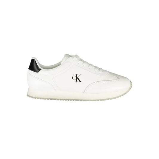 Calvin Klein White Leather Men Sneakers - Sneakers