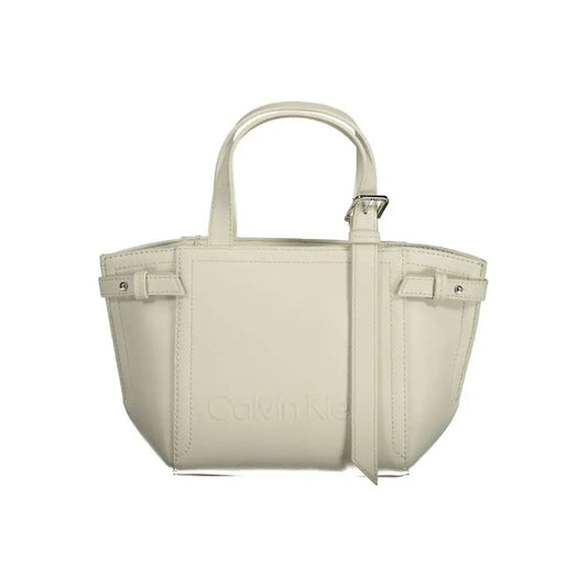 Calvin Klein White Polyester Handbag - Håndtasker