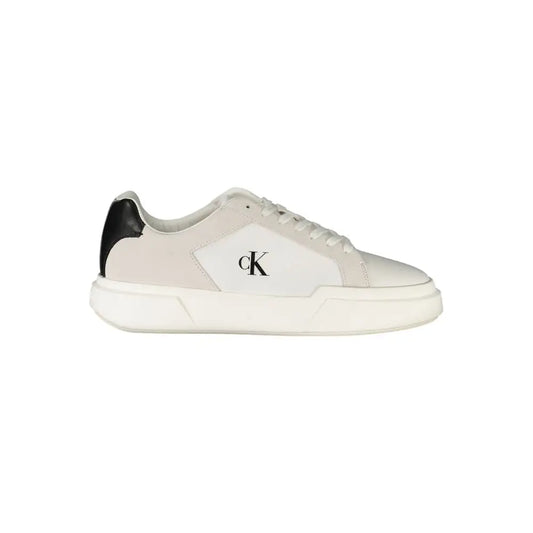 Calvin Klein white polyester low-top sneaker i minimalist sort design