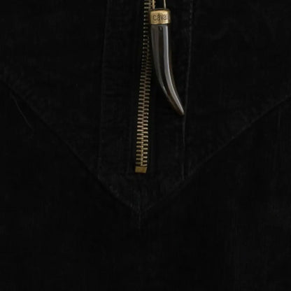 Cavalli Black Corduroy Pencil Skirt