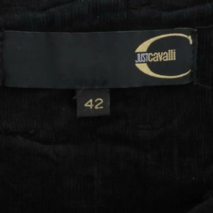Cavalli Black Corduroy Pencil Skirt