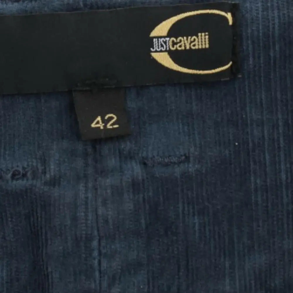 Cavalli Blue corduroy pencil skirt