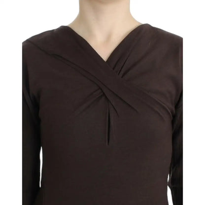 Cavalli Brown knitted wool sweater