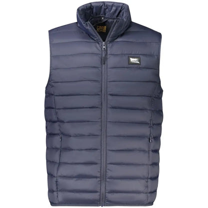 Cavalli Class Bianco Pelle herre sneaker med mørkeblå puffer vest