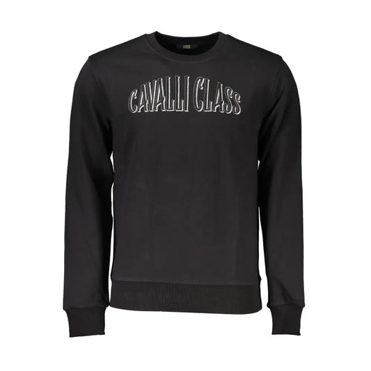 Cavalli Class Black Cotton Men Sweater - XXL - Sweaters