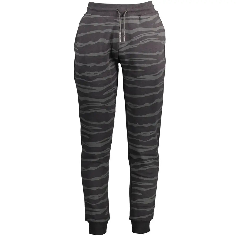Cavalli Class Black Cotton Pant - Bukser