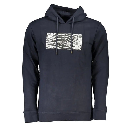 Cavalli Class Blue cotton mænds sweater med navy O’Neill-hoodie og zebra grafik