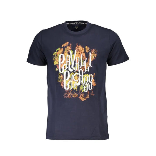 Cavalli Class Blue Cotton Men T-Shirt - T-shirts