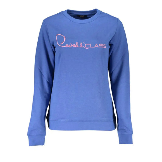 Cavalli Class Blue Cotton Sweater - XS - Sweaters