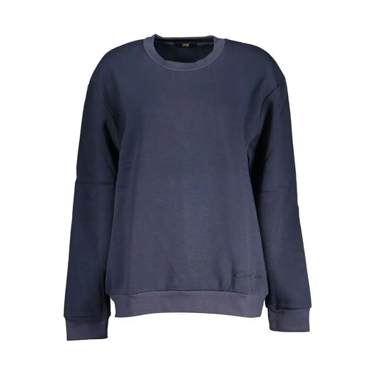 Cavalli Class Chic Blue Embroidered Fleece Sweatshirt - Sweatshirts