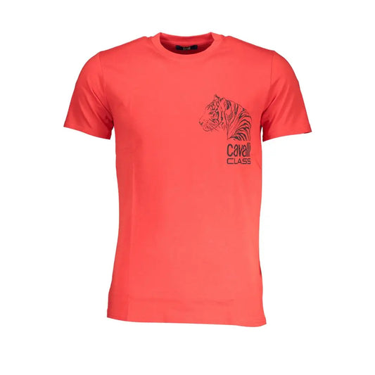 Cavalli Class Red Cotton T-Shirt - T-shirts