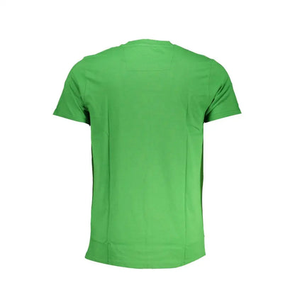 Vibrant Cavalli Class Verde cotton men t-shirt, green short-sleeved crew neck