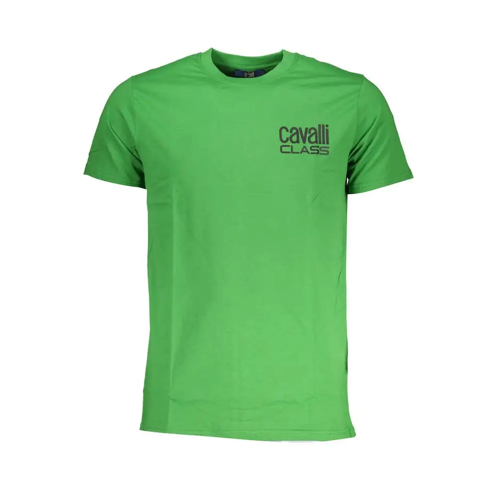 Cavalli Class Verde Cotton Men’s Short-Sleeved T-Shirt
