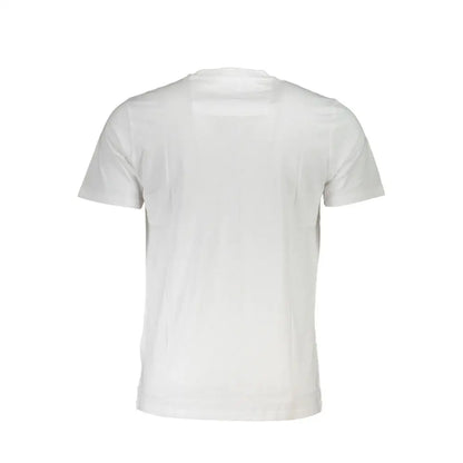 Cavalli Class hvide bomulds-t-shirt med crew neck og korte ærmer
