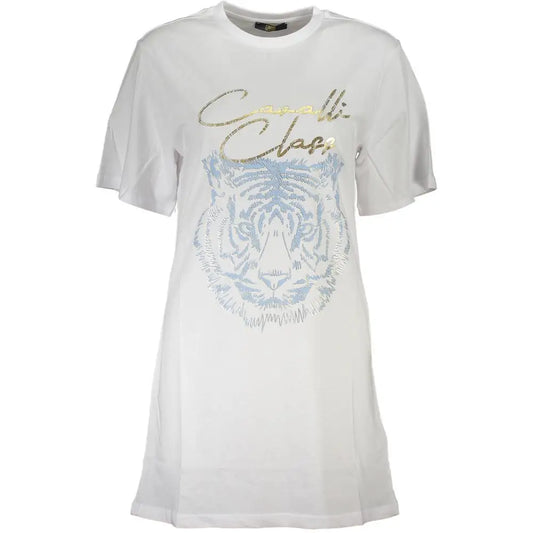Cavalli Class White Cotton Women Top - T-shirts