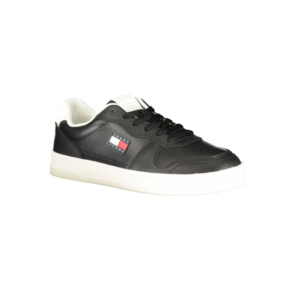 Tommy Hilfiger nero poliuretano sneaker med sort overdel og hvid sål