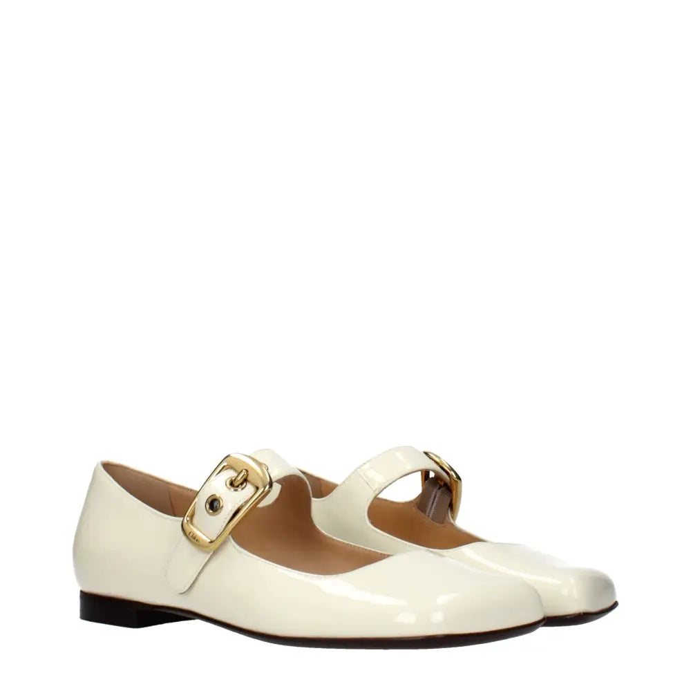 Chloé Beige Leather Ballet Flats - Ballerinasko
