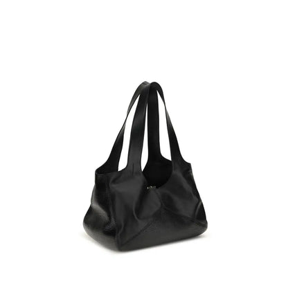 Chloé sort black kalveskind Bos Taurus skuldertaske med minimalistisk design og doble håndtag