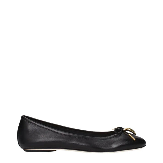 Chloé Black Leather Ballet Flats
