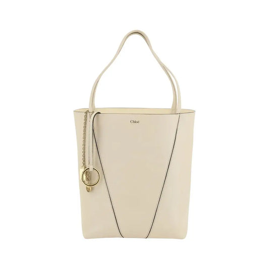 Chloé cream calf leather Bos Taurus shoulder bag with gold hardware