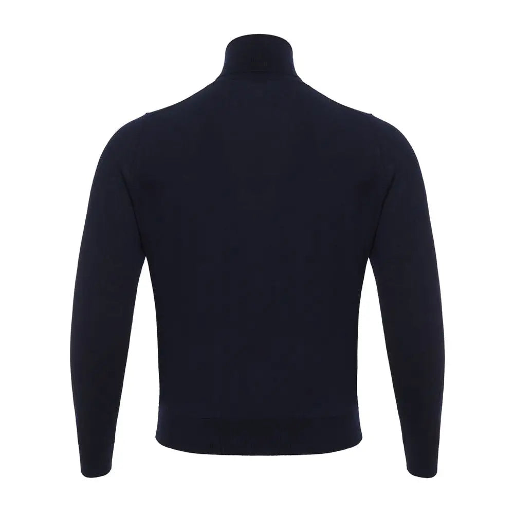Colombo Blue Cashmere Turtleneck
